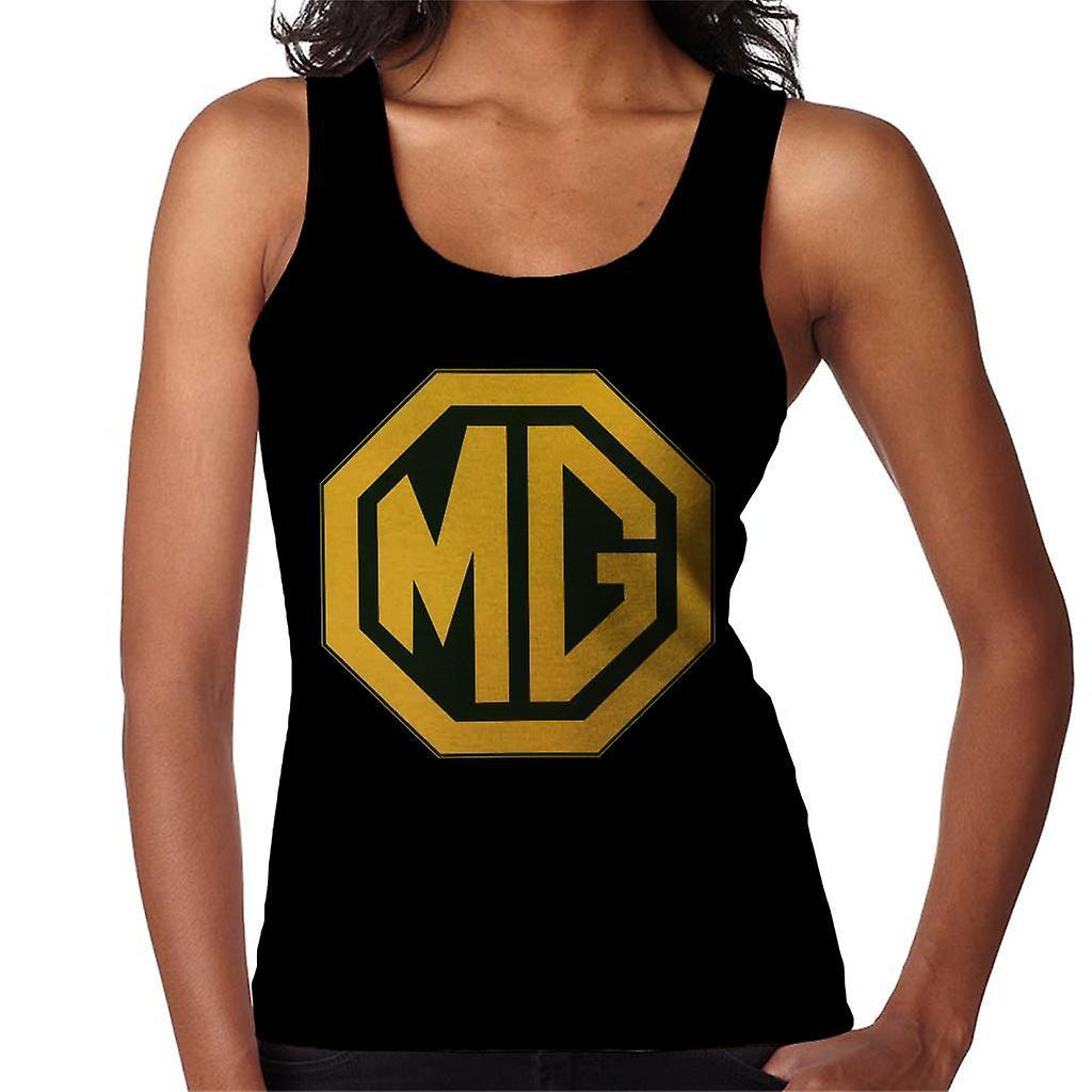 MG Gold Logo British Motor Heritage Women's Vest Black Large