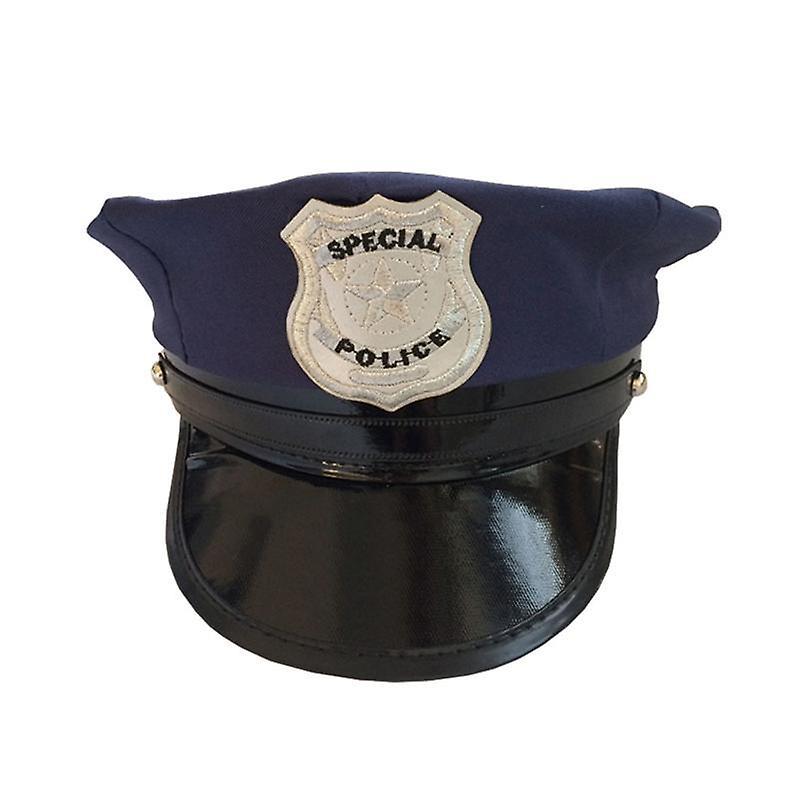 Slowmoose Octagon Police Cap Occupations- Classic Adults Police Military Hat Stage Show Blue