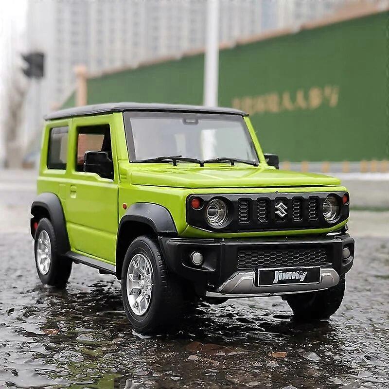 Redkid Large Size 1:18 SUZUKI Jimny Alloy Car Model Diecast Metal Toy Off-Road Vehicles Car Model Sound and Light Simulation Kids Gifts Green A