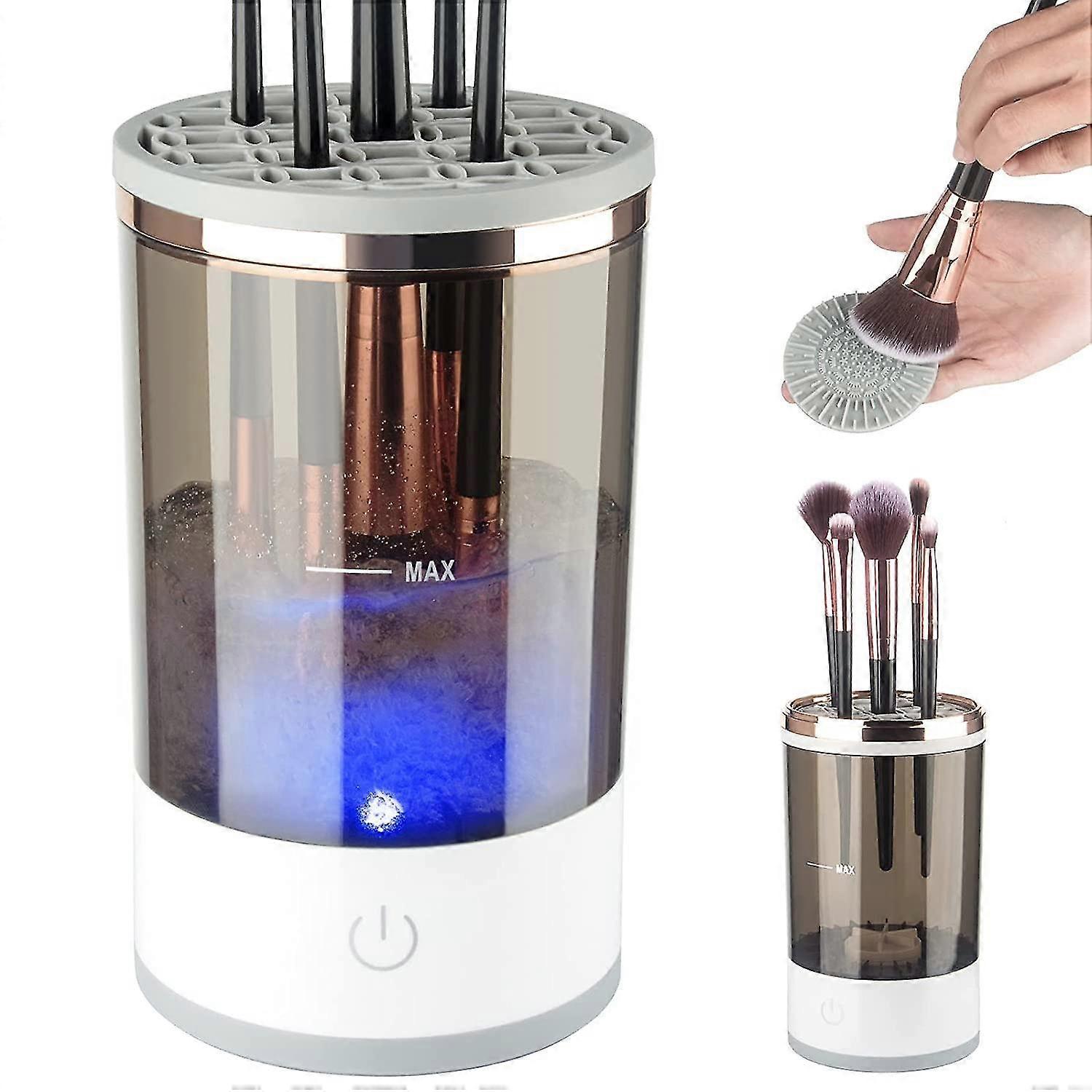 Tinor Electric Makeup Brush Cleaner, Makeup Brush Cleaner Machine With Brush Clean Mat, Automatic Cosmetic Brush Cleaner Tools