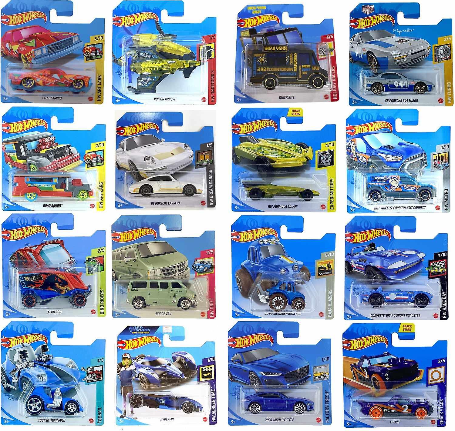 3-Pack Hot Wheels Cars/Vehicles in Metal