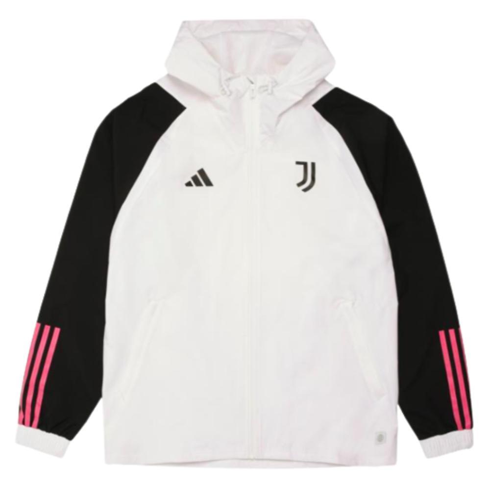 Adidas 2023-2024 Juventus Allweather Jacket (White) Large 42-44 inch Chest