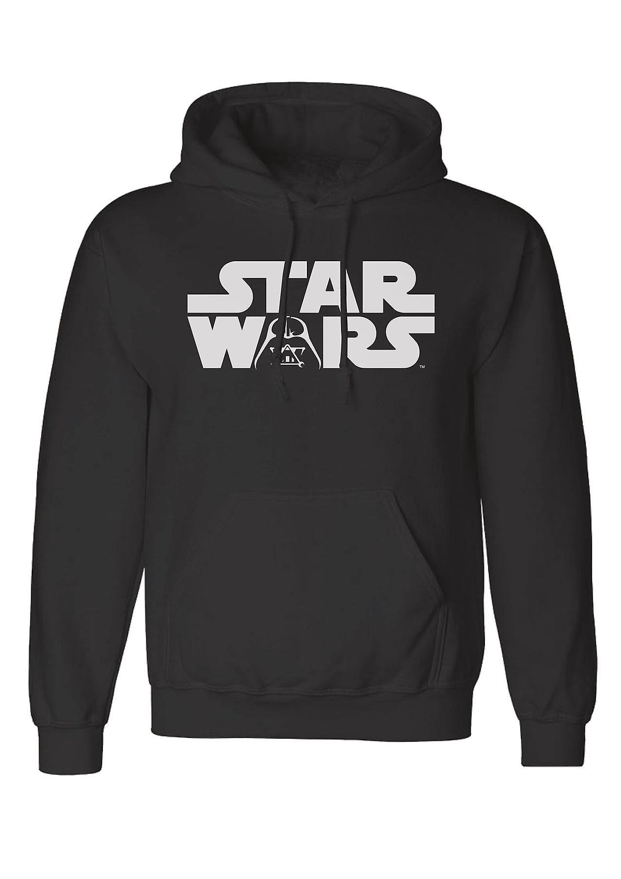 Star Wars Darth Vader Logo Print Sports Black Hooded Sweatshirt Medium