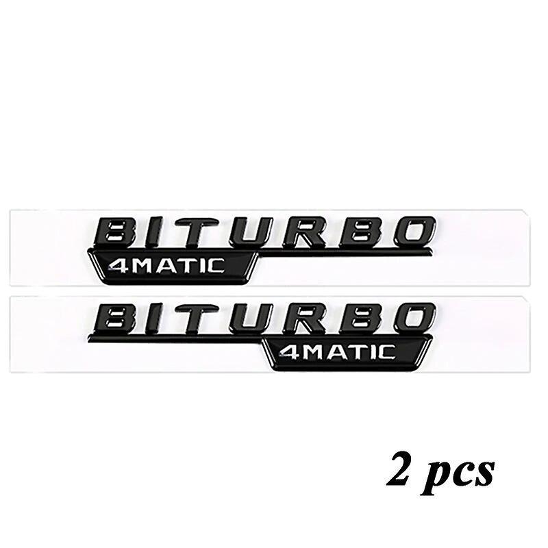 Hikig 3d Abs Chrome Letters Car Rear Trunk Badge Sticker C63 C43 Emblem Logo For Mercedes C63 C43 Amg W205 W204 Car Accessories BT 4MATIC Black x2