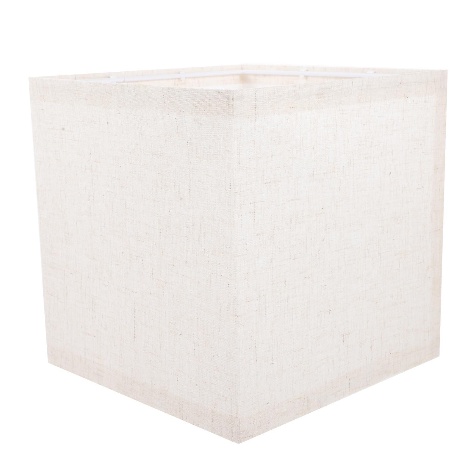 Tinksky Fabric Lamp Shade Simple Lampshade Table Lamp Cover Hanging Lamp Shade Square Lampshade(E27) Beige 20.00X20.00X20.00CM