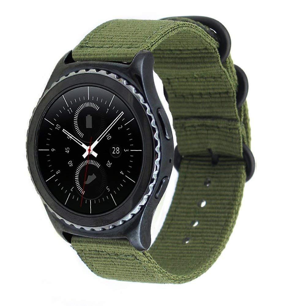 HSEXCEL Release watch strap for men women premium nylon nato watch band with black stainless buckle -18mm, 20mm,22mm,24mm Army green