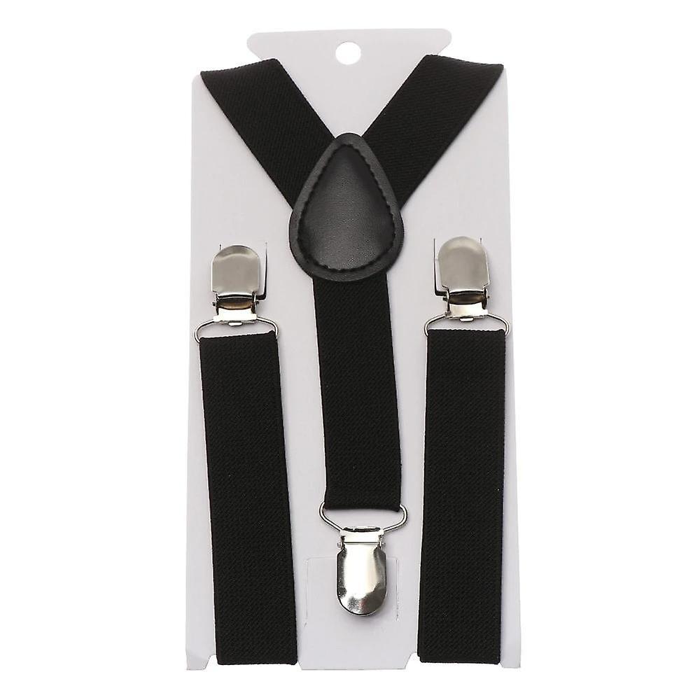 Slowmoose Adjustable Elastic Suspenders And Bow Tie type 2-black