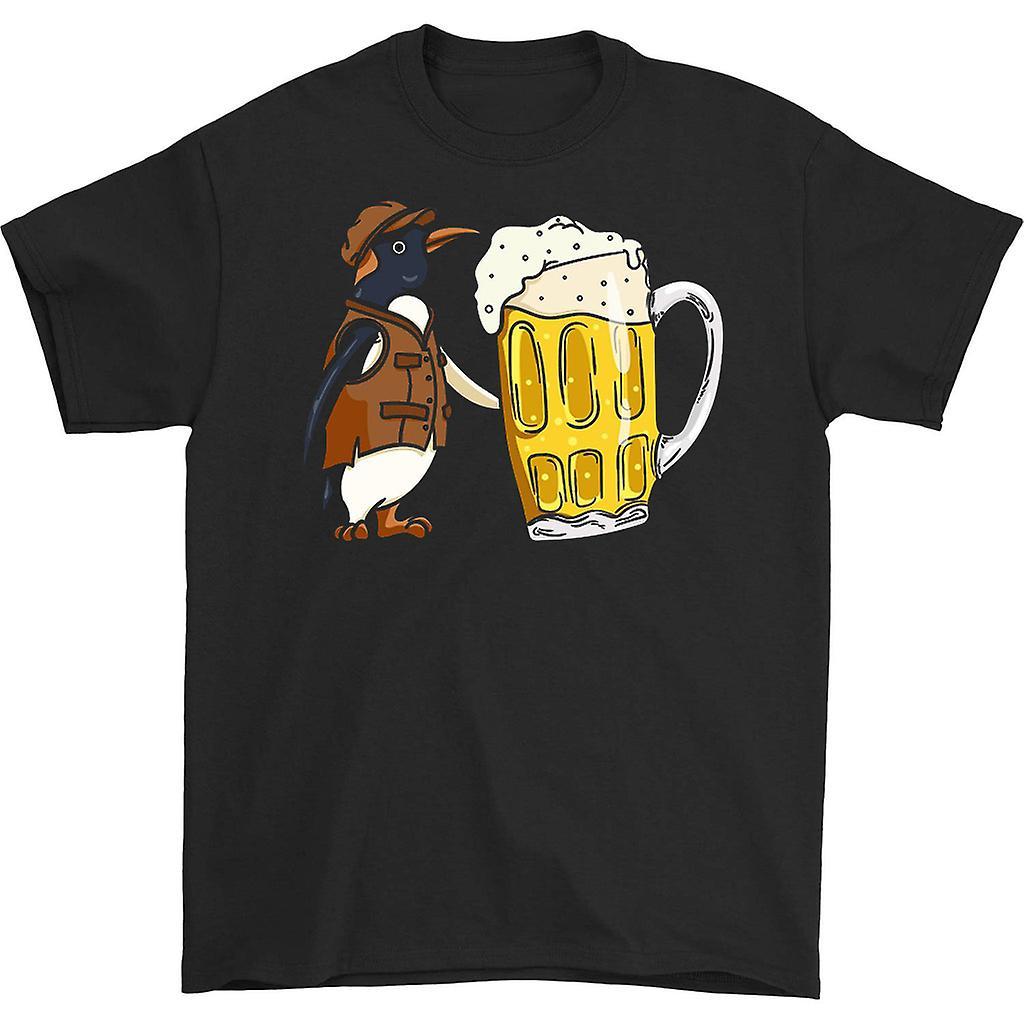 HISHARK Penguin with beer t-shirt Black XL