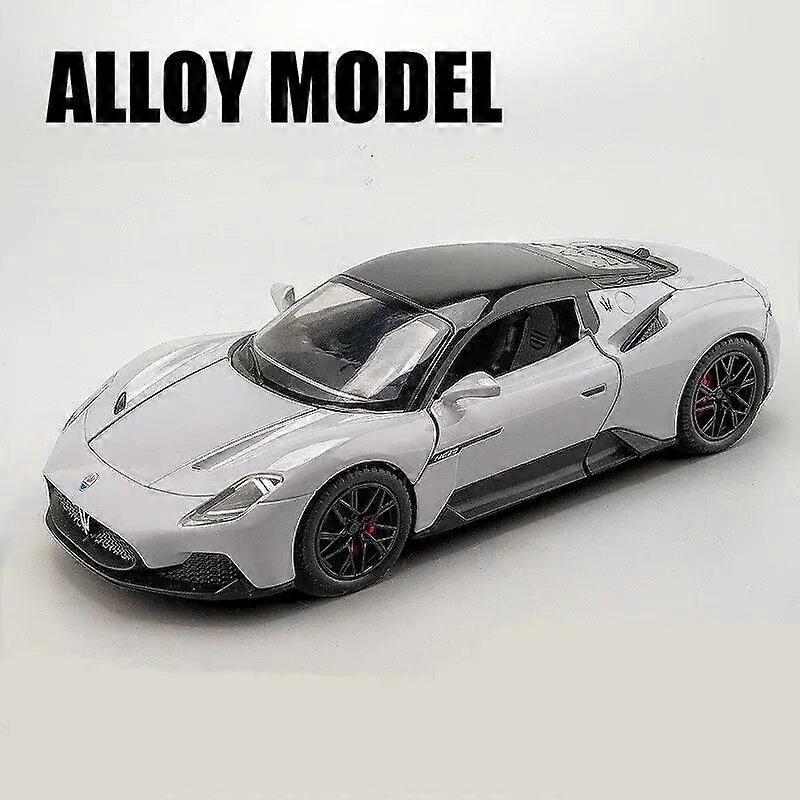 1:22 Maserati MC20 Cabrio Alloy Sports Car Model Diecasts Metal Vehicles Car Model  Sound and Light Kids Toy Gift Toy Cars GRAY