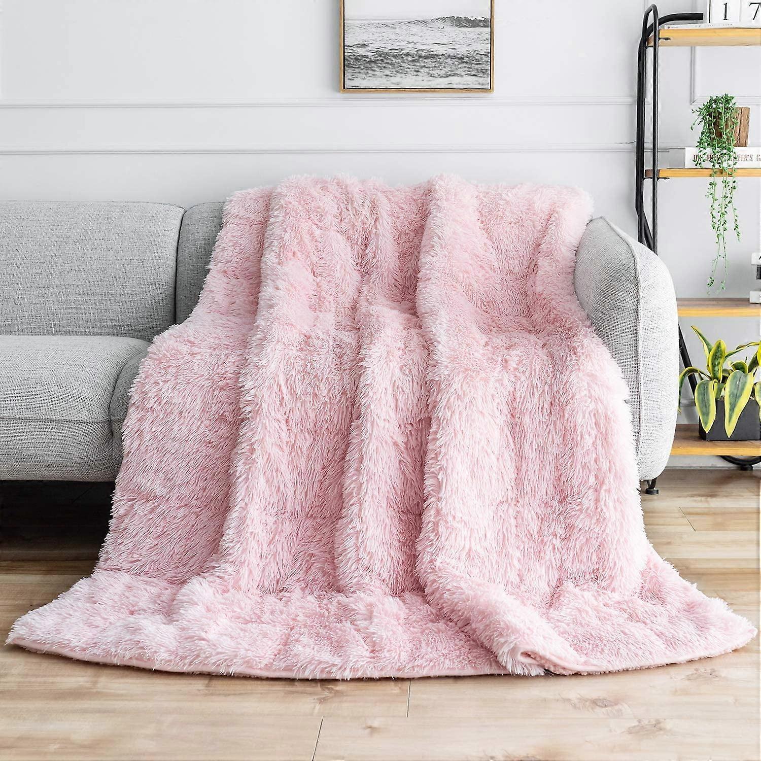 Kerota Softlife Faux Wool Weighted Blanket Adult,15lbs Shaggy Heavy Throw Blanket with Fuzzy Sherpa Fleece,Warm and Cozy Bed Blanket to Relax And A...