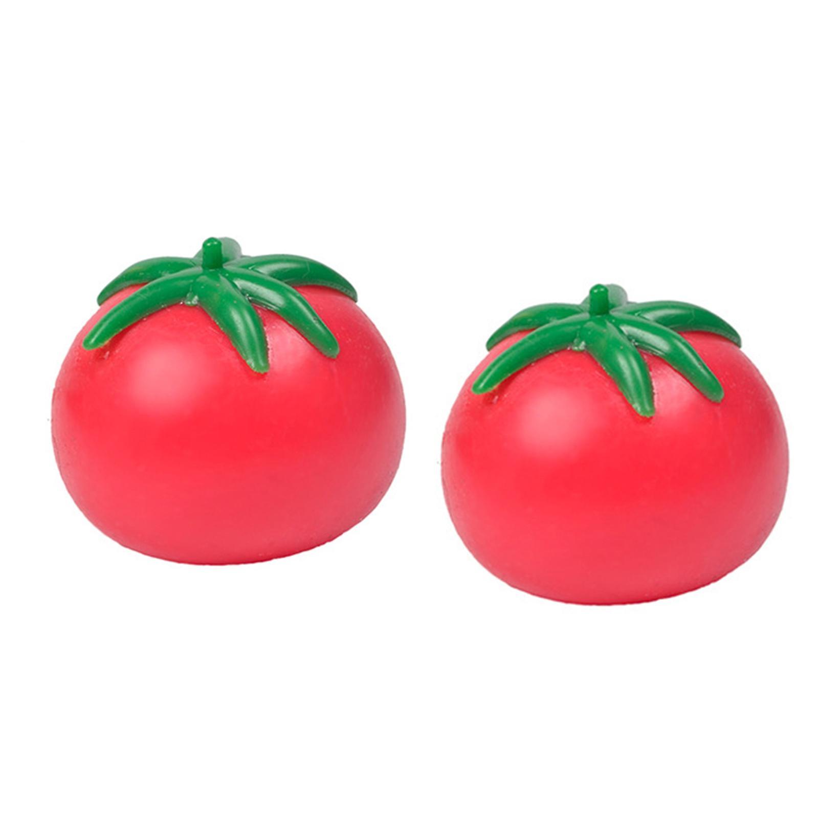 Haloppe 2Pcs Novel Simulation Fruit Venting Tomatoes Stress Relief Decompression Toys