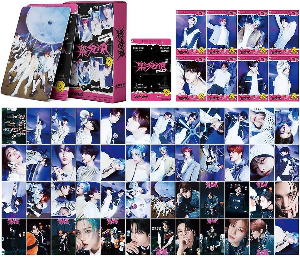 Sztxj Kpop Stray Kids Rock Star Photo Cards 55 Pack Stray Kids Lomo Cards Stray Kids Rock Star New Album Postcards Stray Kids Merch Photo Cards Gif...