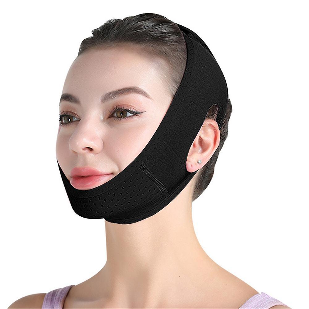 Sevenday Reusable V Line Mask Facial Slimming Strap Double Chin Firm Lifting Reducer Black