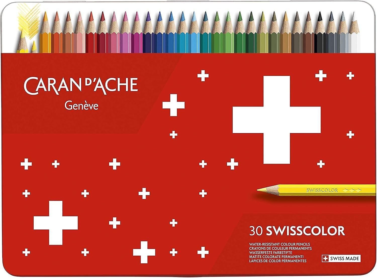 Caran D'Ache 30 Swisscolor Water-Resistant Colour Pencils