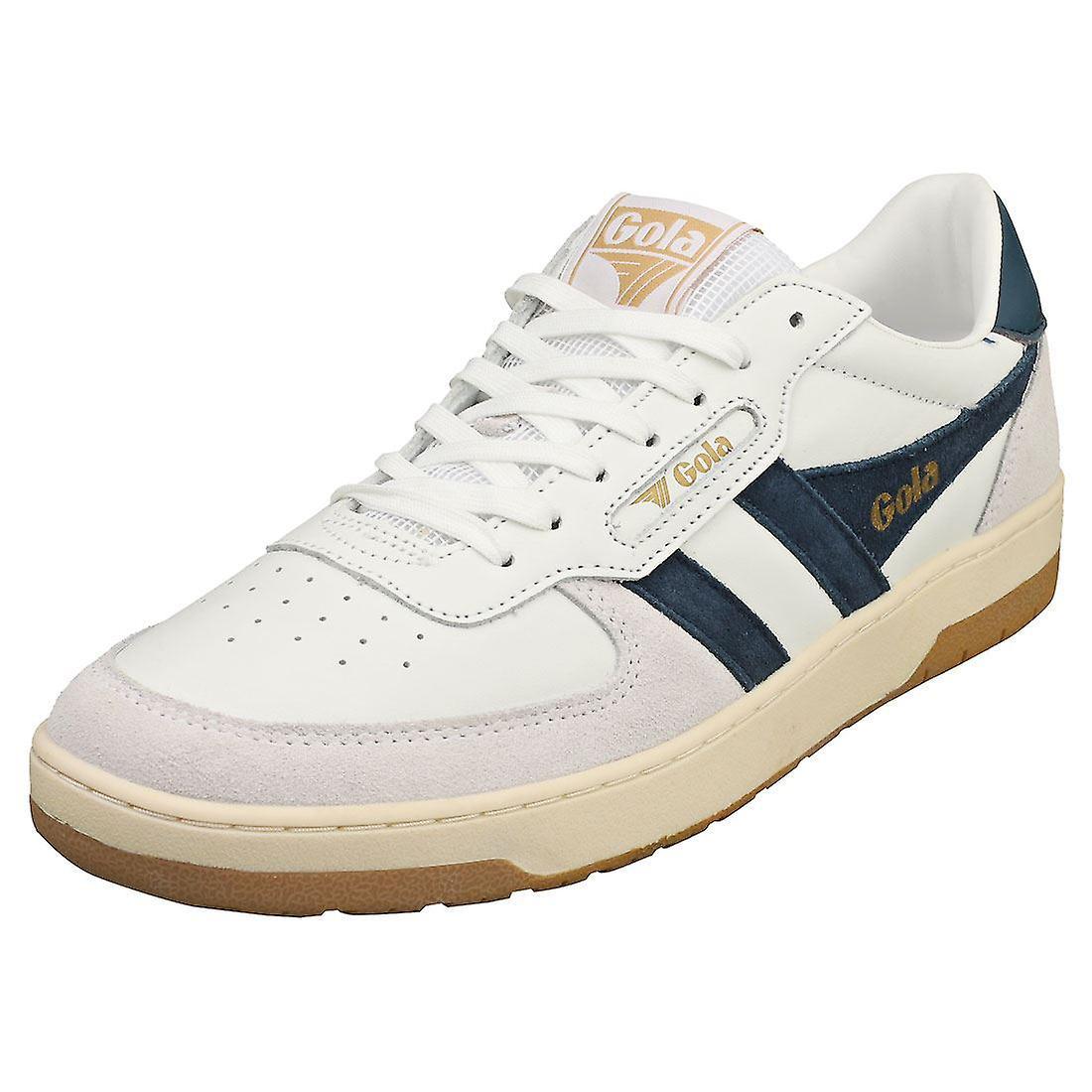 Gola Hawk Mens Casual Trainers in White Blue 43 EU