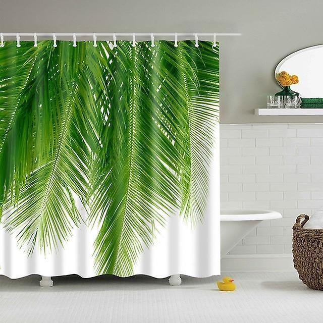 Slowmoose Waterproof Polyester Fabric 3d Forest Style Bath Curtain For Bathroom W 180x180cm