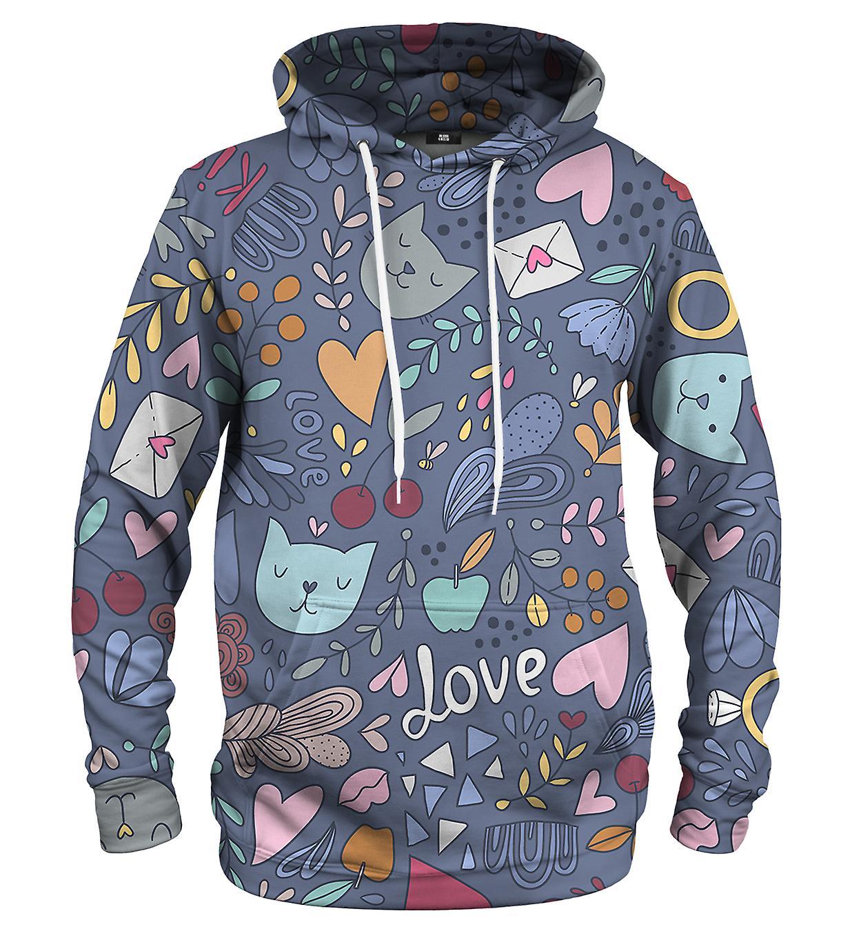 Mr Gugu & Miss Go Mr. Gugu Miss Go romantic cats hoodie pullover XS