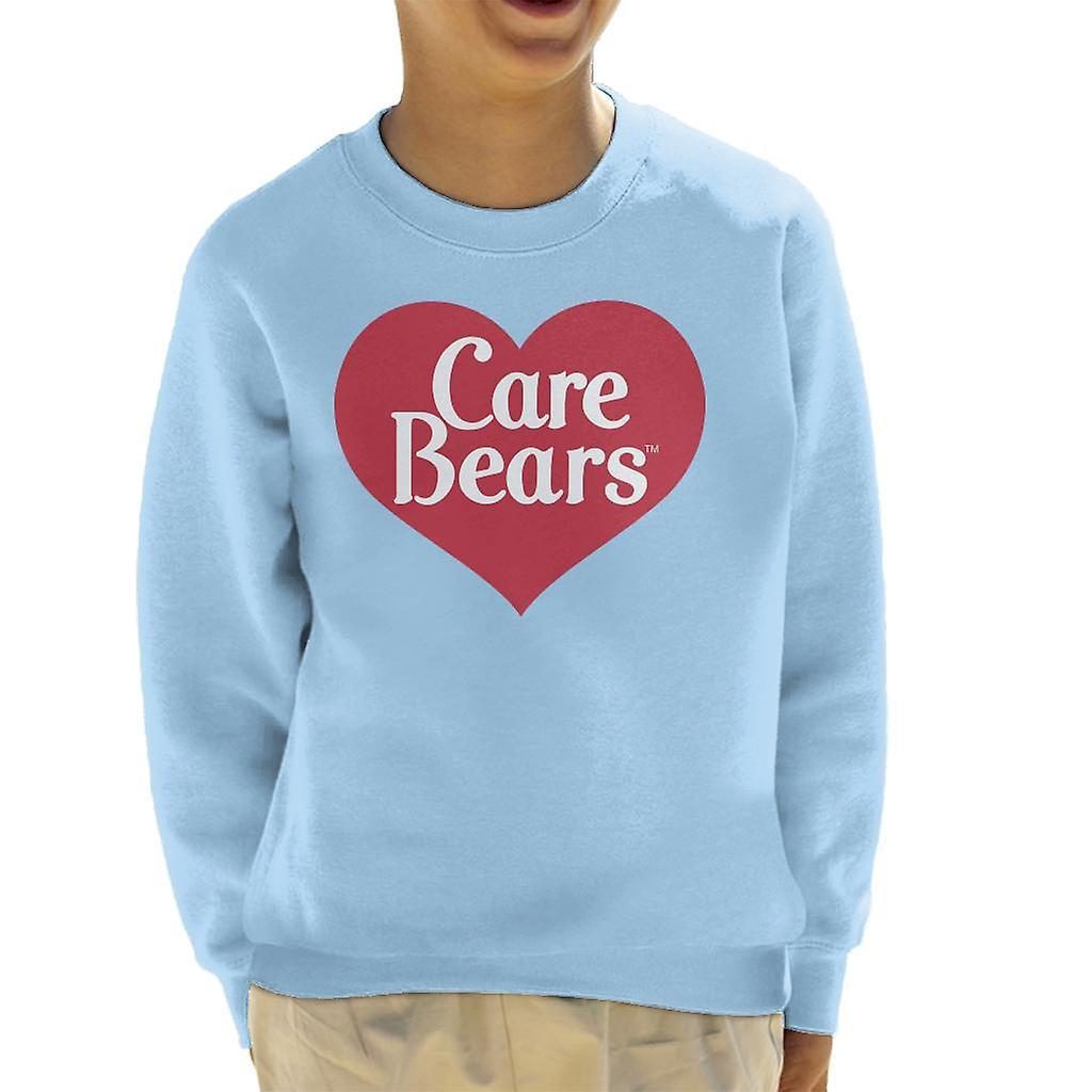 Care Bears Love Heart Logo Kid's Sweatshirt Sky Blue X-Large (12-13 yrs)