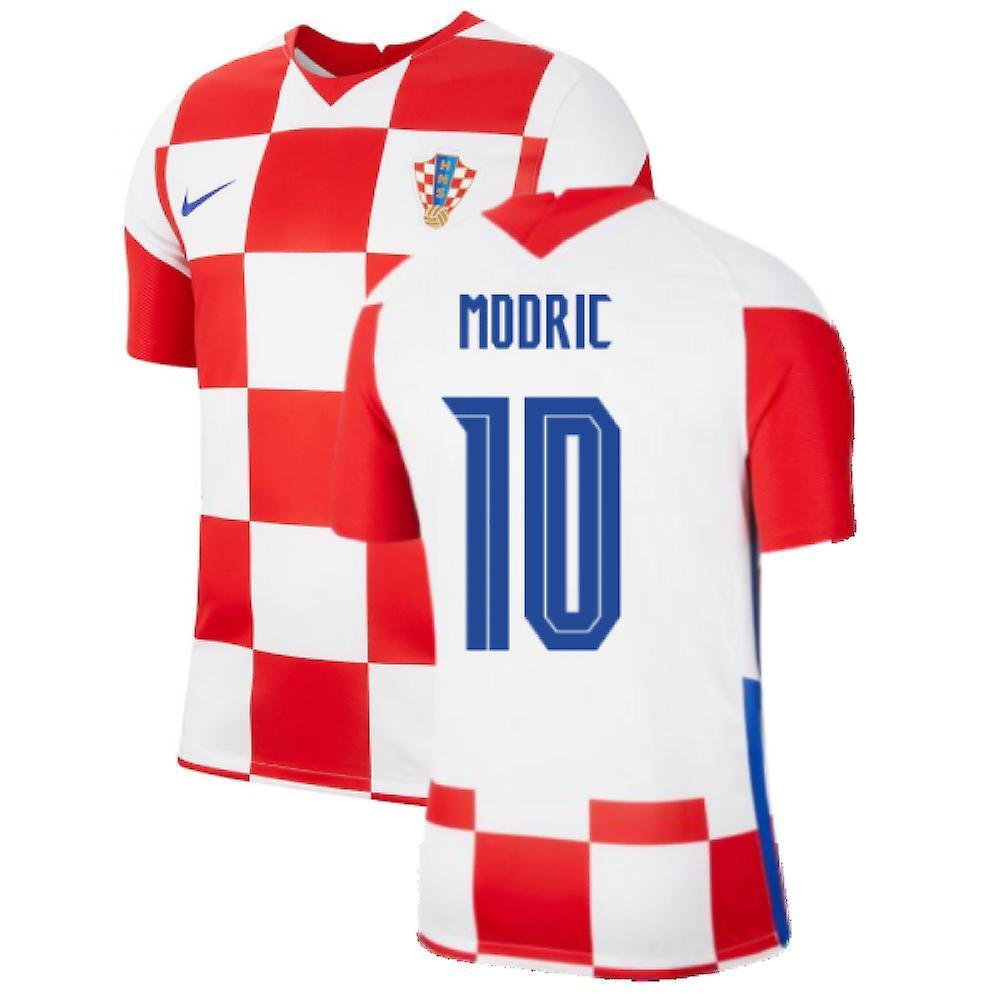 2020-2021 Croatia Home Nike Football Shirt (MODRIC 10) Red S