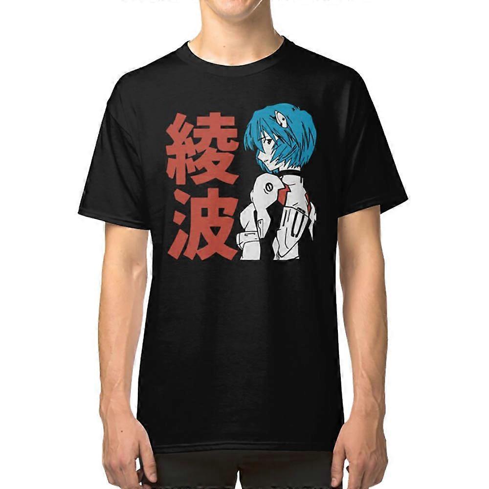 RockShark Neon Genesis Evangelion Retro Vintage T-shirt Black L