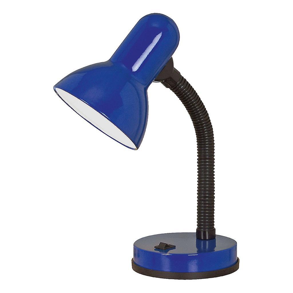 Eglo Lighting Basic 1 Light Modern Adjustable Task Table Lamp Blue with Switch, E27