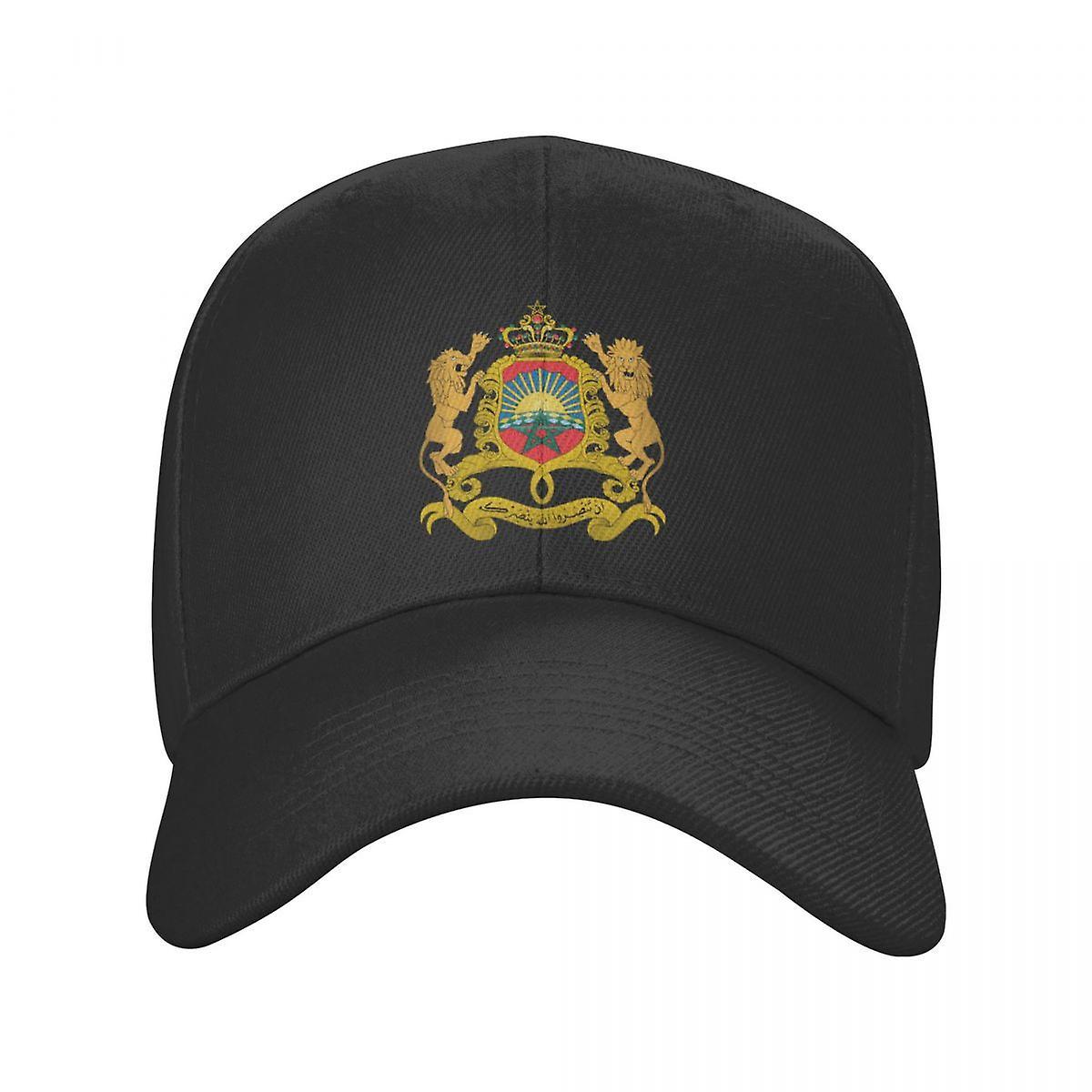 Jhshop Classic Kingdom Of Morocco Baseball Cap Women Men Personalized Adjustable Adult Moroccan Patriotic Dad Hat Summer Black