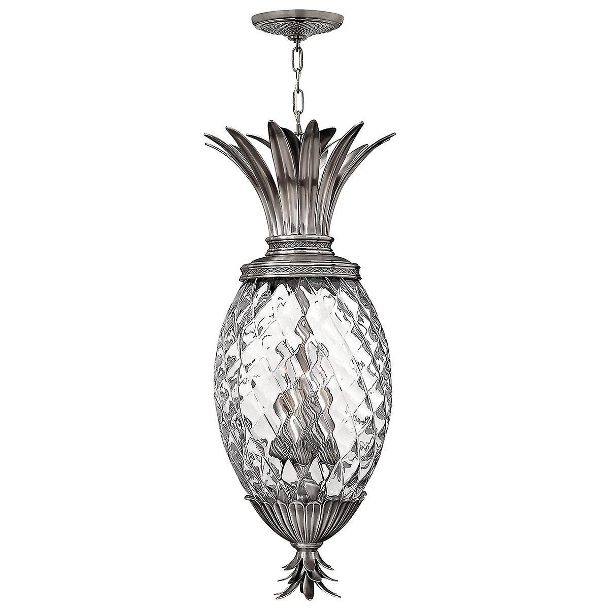 Plantation 4 Light Ceiling Pendant Polished Antique Nickel E14