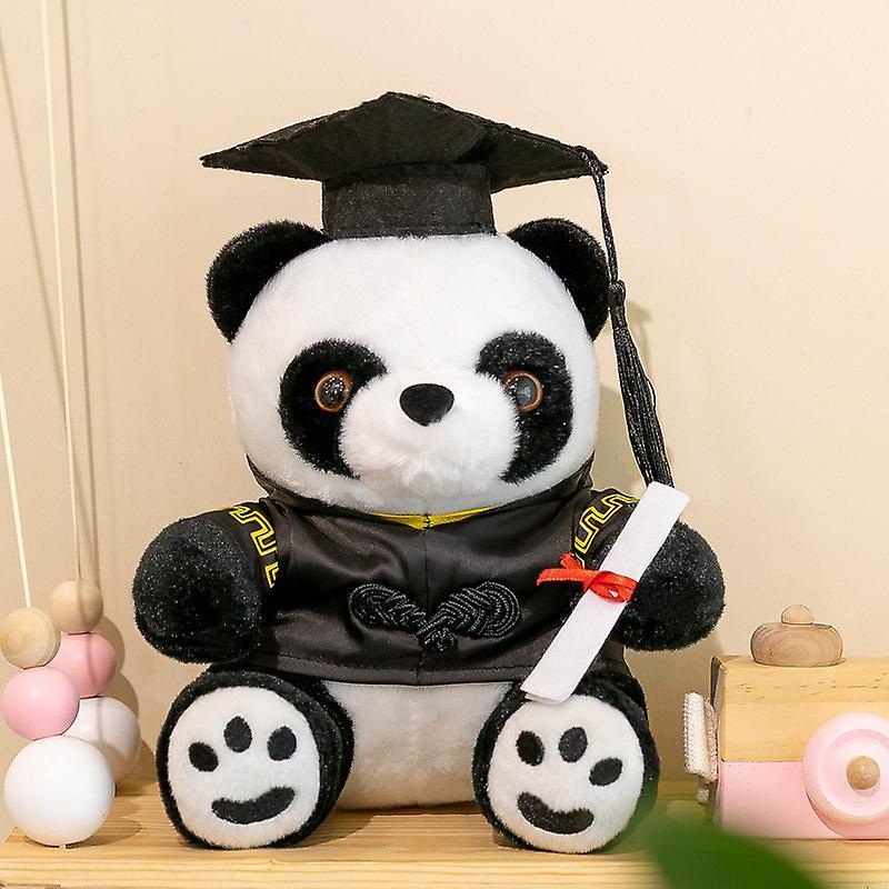 Kakanwo Kids Toys Class Of 2023 Graduation Plush Stuffed Animal Panda In Black Cap, 10 Inches Multicolor