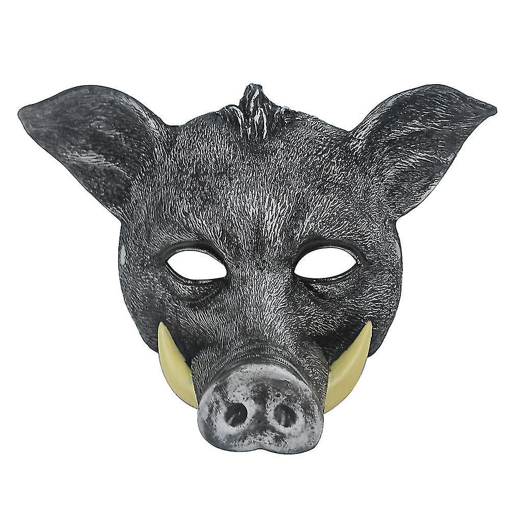 Pu Foam Pig Face Wild Boar Masks 3d Animal Cosplay Pig Head Sexy Role Play Halloween Cosplay Costume Accessories Party Props black