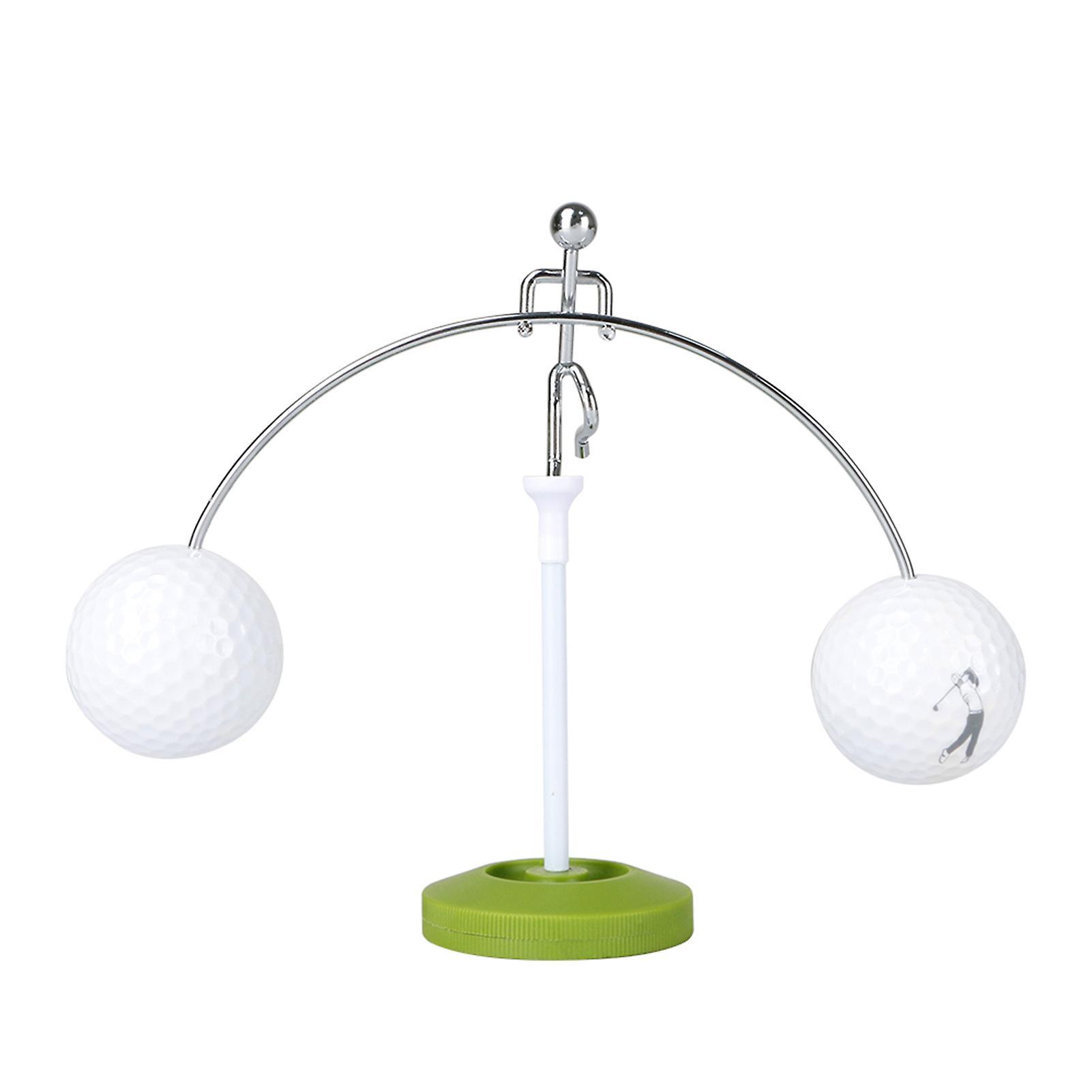 Sinknap 1 Set Golf Ball Balance Toy With Detachable Base Funny Rotatable Swing Heavy Duty Stress Relief One-legged Metal Little Man Desktop Decorat...