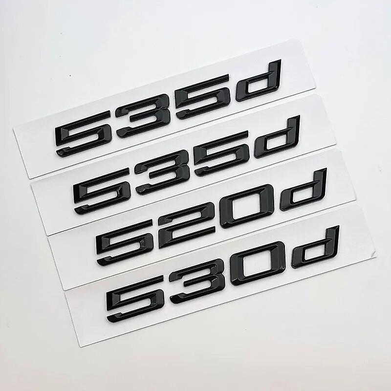 Hikig 3d Abs Chrome Logo 518d 520d 528d 535d 540d 530d Emblem Letters Sticker Car Trunk Badge For Bmw E60 E34 F10 G30 E39 Accessories Glossy Black ...