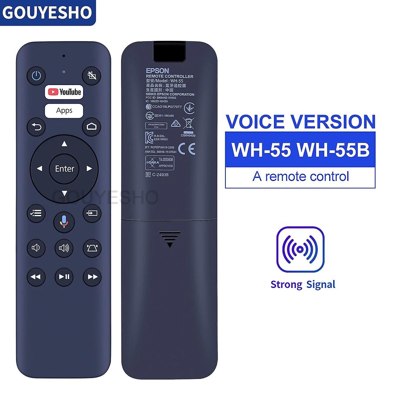 Scitoo New  Voice Remote Control WH-55 WH-55B For Epson Projector EF-100B/100W ELPAP12