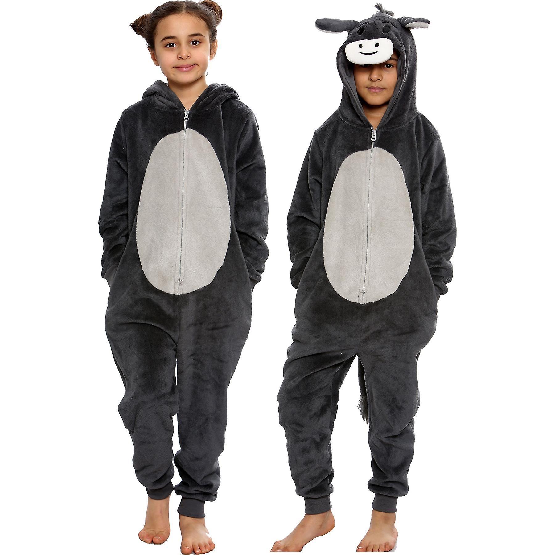 A2Z 4 Kids Kids Fleece A2Z Onesie One Piece Jumpsuit Donkey Costume Xmas Gift Boys Girls 11-12 Years