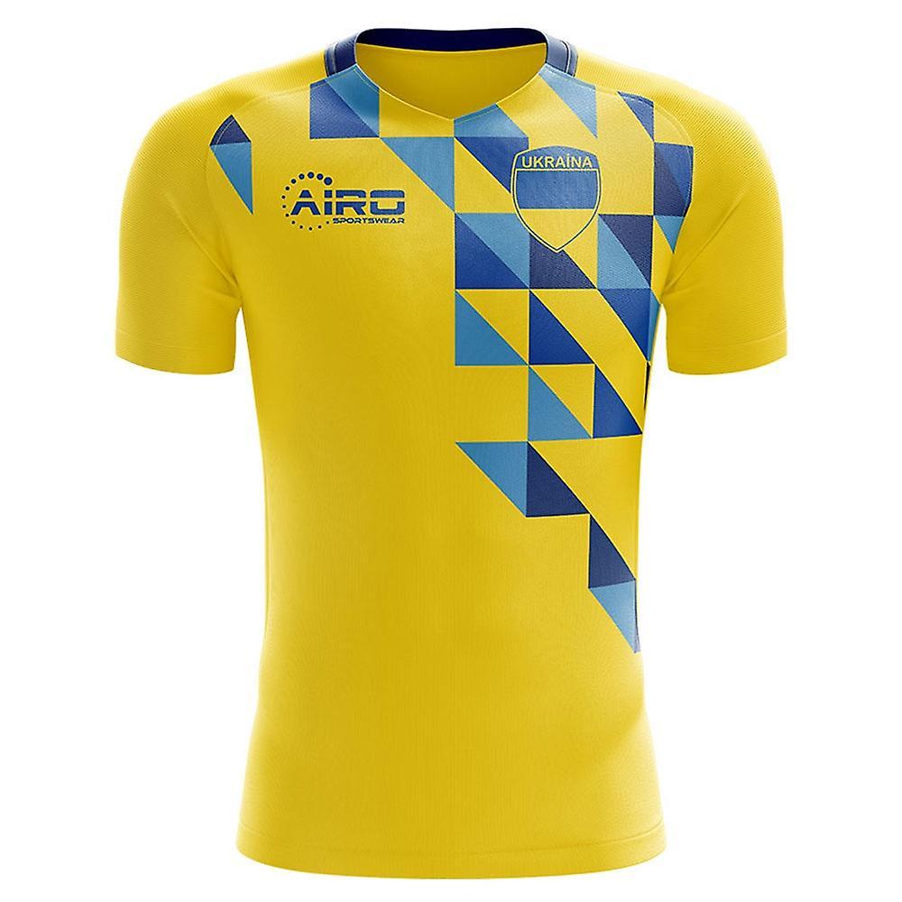 Airo Sportswear 2023-2024 Ukraine Home Concept Football Shirt - Kids (Long Sleeve) Yellow MB 27-29 inch Chest (69/75cm)