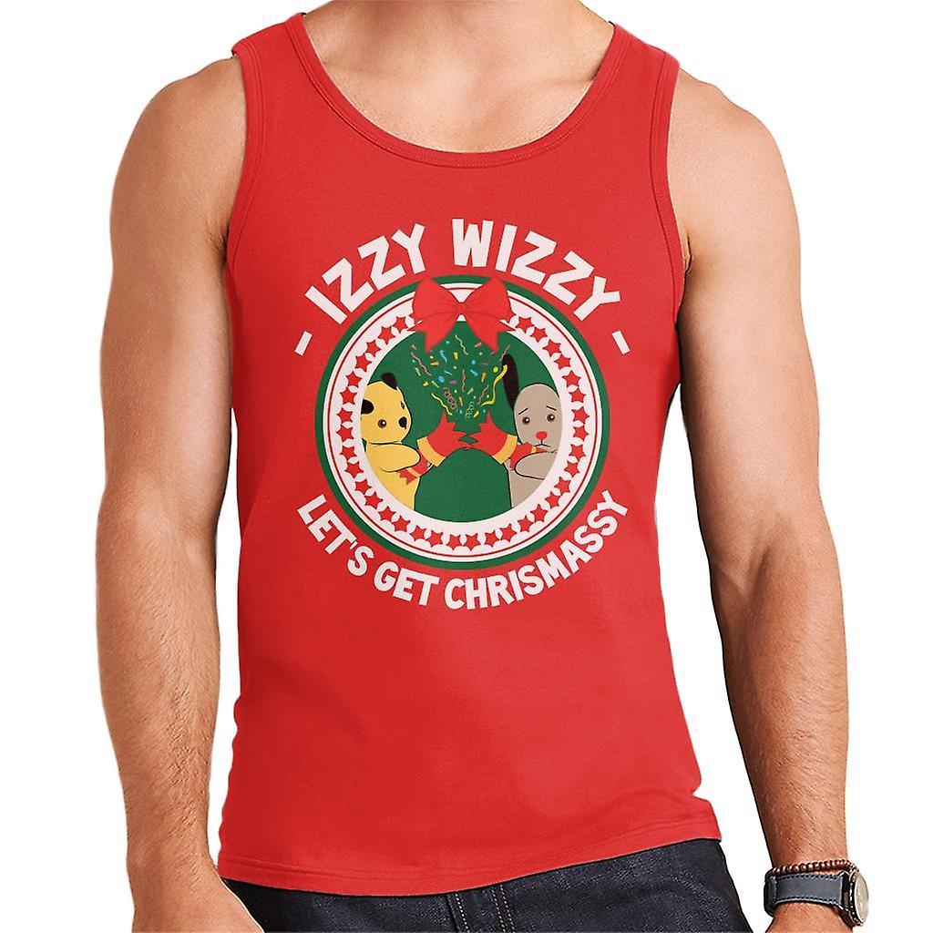 Sooty Christmas Izzy Wizzy Lets Get Chrismassy Men's Vest Red XX-Large