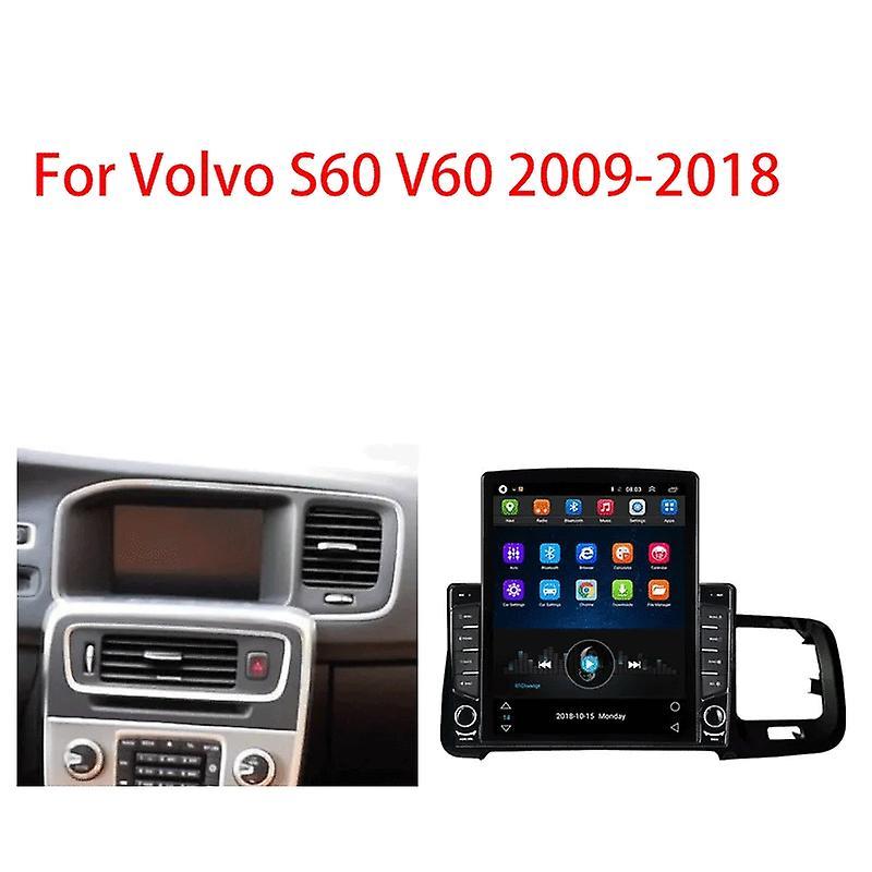 JIULUNET Tesla Type Android For Volvo S60 V60 2009 2010 2011 2012 2013-2018 Car Radio Multimedia Video Player