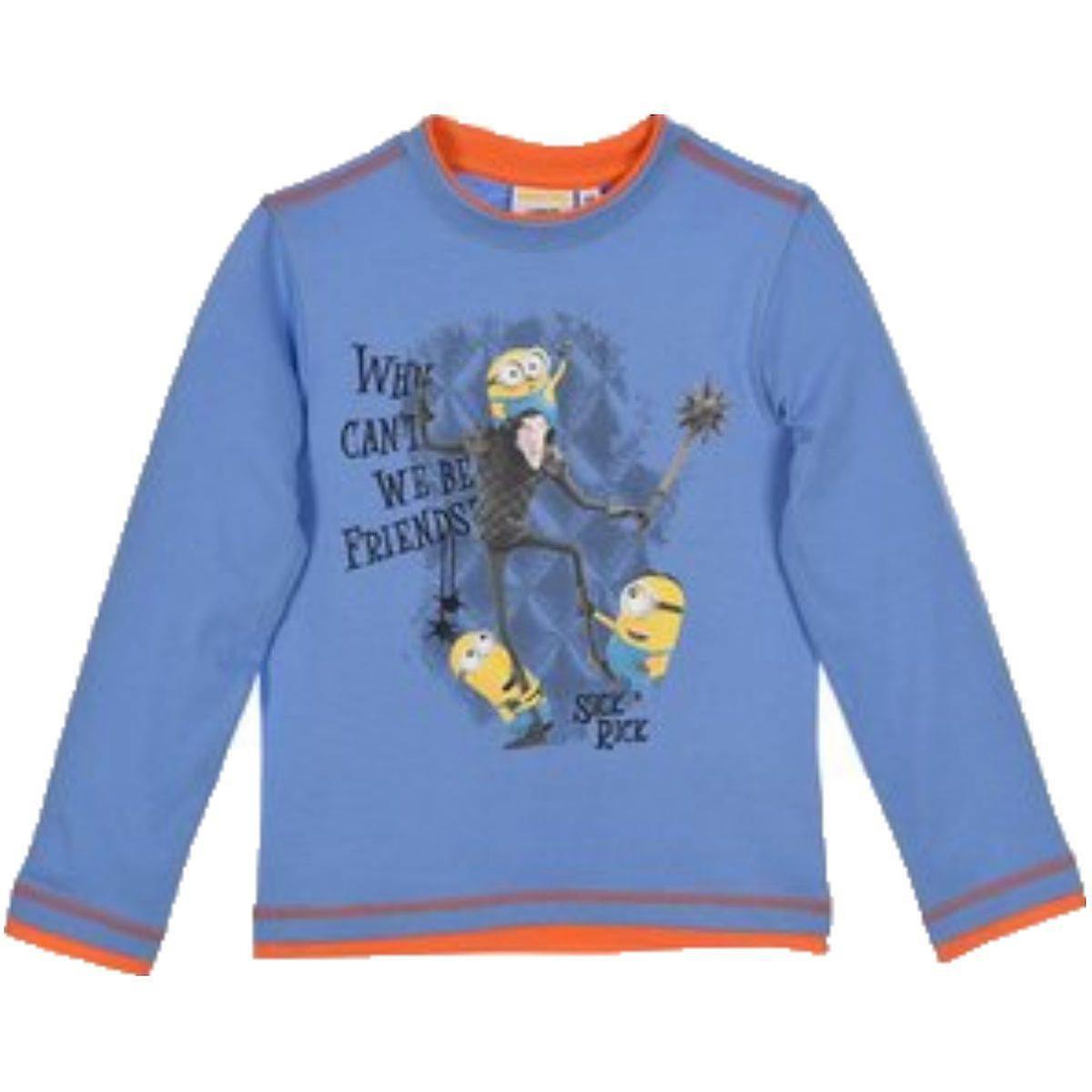 Minions kids t-shirt long sleeve mns1219tsh Blue 5-6 years