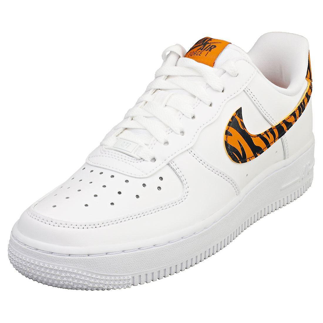 Nike Air Force 1 07 Womens Fashion Trainers in White Tiger 4.5 UK