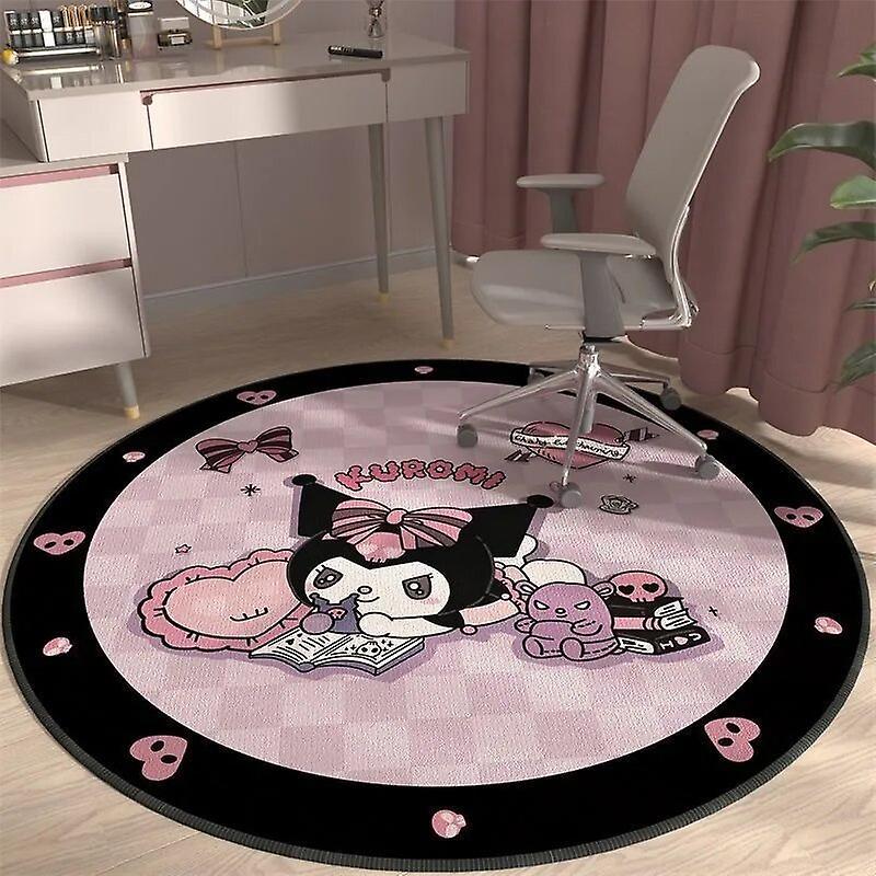 Aionyaaa 40/60/100cm Kuromi Sanrio Cushion Pillow Kawaii Anime Carpet Bathroom Non-slip Mat Cute Chair Plush Toys Gift For Children Kid kuromi B 40...