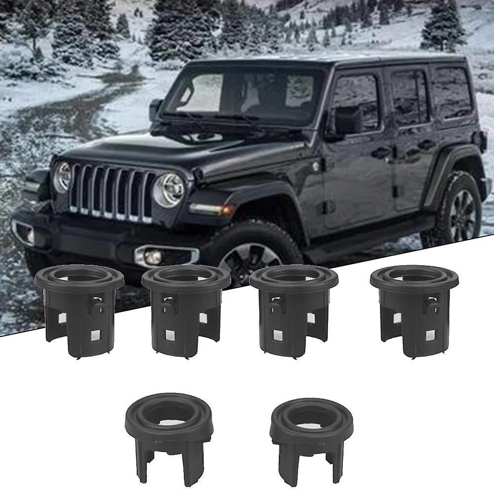 Tire Pressure Detector 6pcs/set Car Front Bumper Radar Hole Brackets Radar Detector Holders Auto Modification Accessories For Jeep Wrangler Jl 2018+