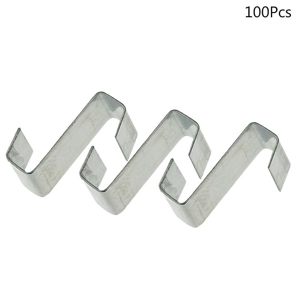 Flasidu 100Pcs Z-Type Metal Glazing Greenhouse Glass Overlap Clips Fixing Clamp Tool