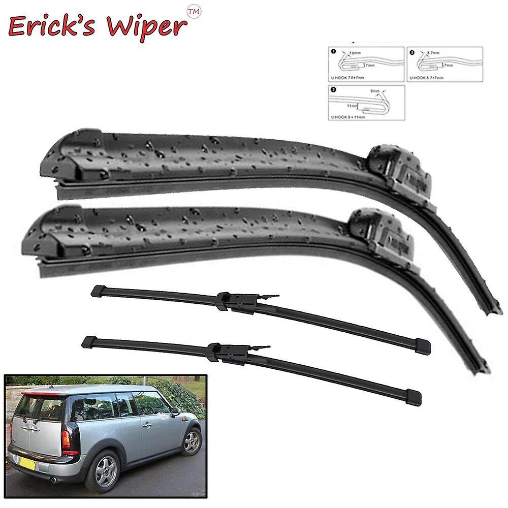 Bicaco Wiper Front & Rear Wiper Blades Set Kit For Mini Clubman R55 2007 - 2012 Windshield Windscreen Window Brush 19"18"12"12"