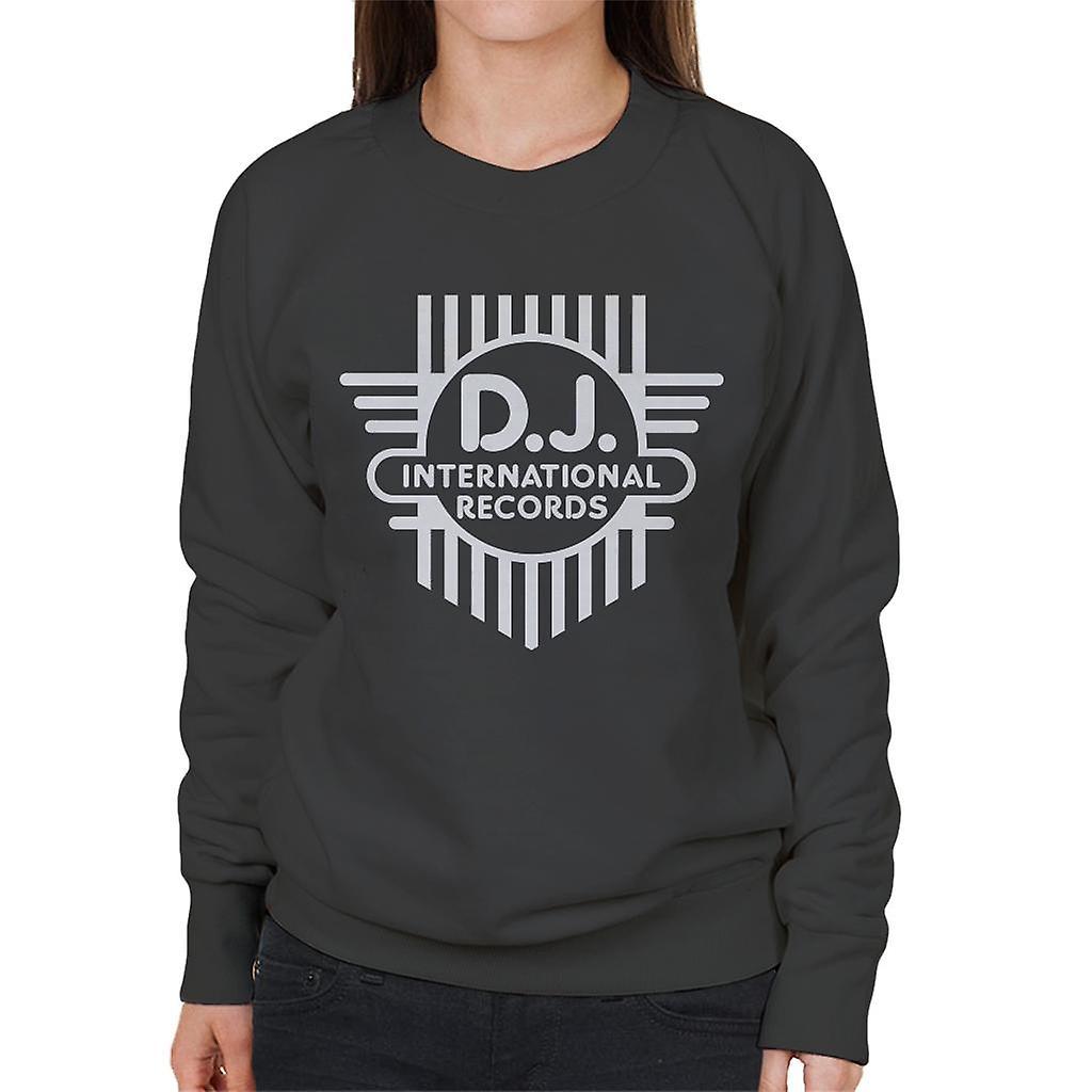 DJ International Classic Cross Logo Women's Sweatshirt Charcoal Small