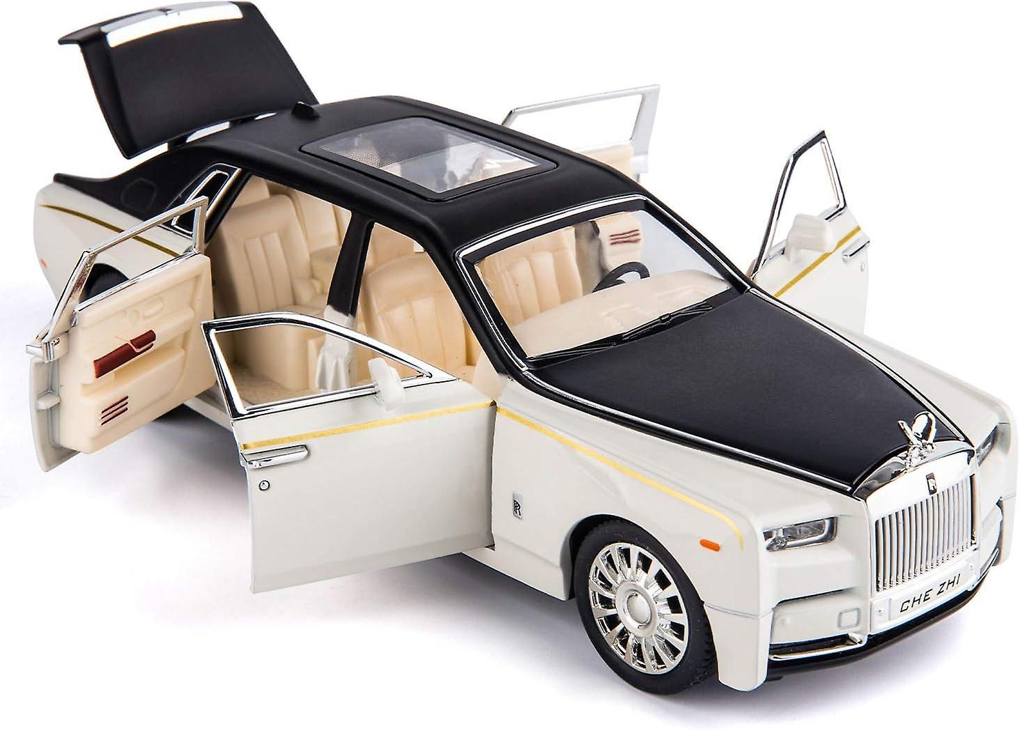 Lgdm 1/24 Rolls-Royce Phantom Model Car,Zinc Alloy Pull Back Toy car with Sound and Light for Kids Boy GiGift