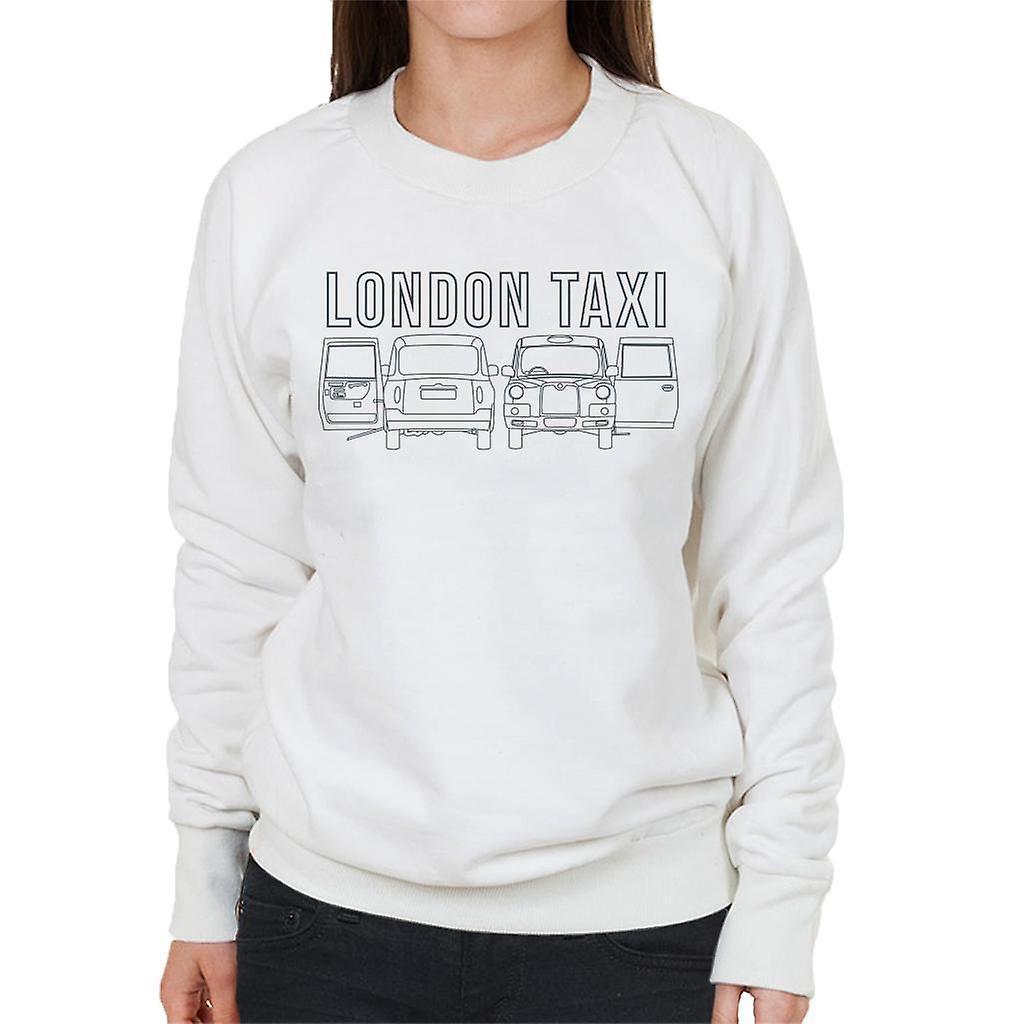 London Taxi Company TX4 Open Door Angles Women's Sweatshirt White Medium