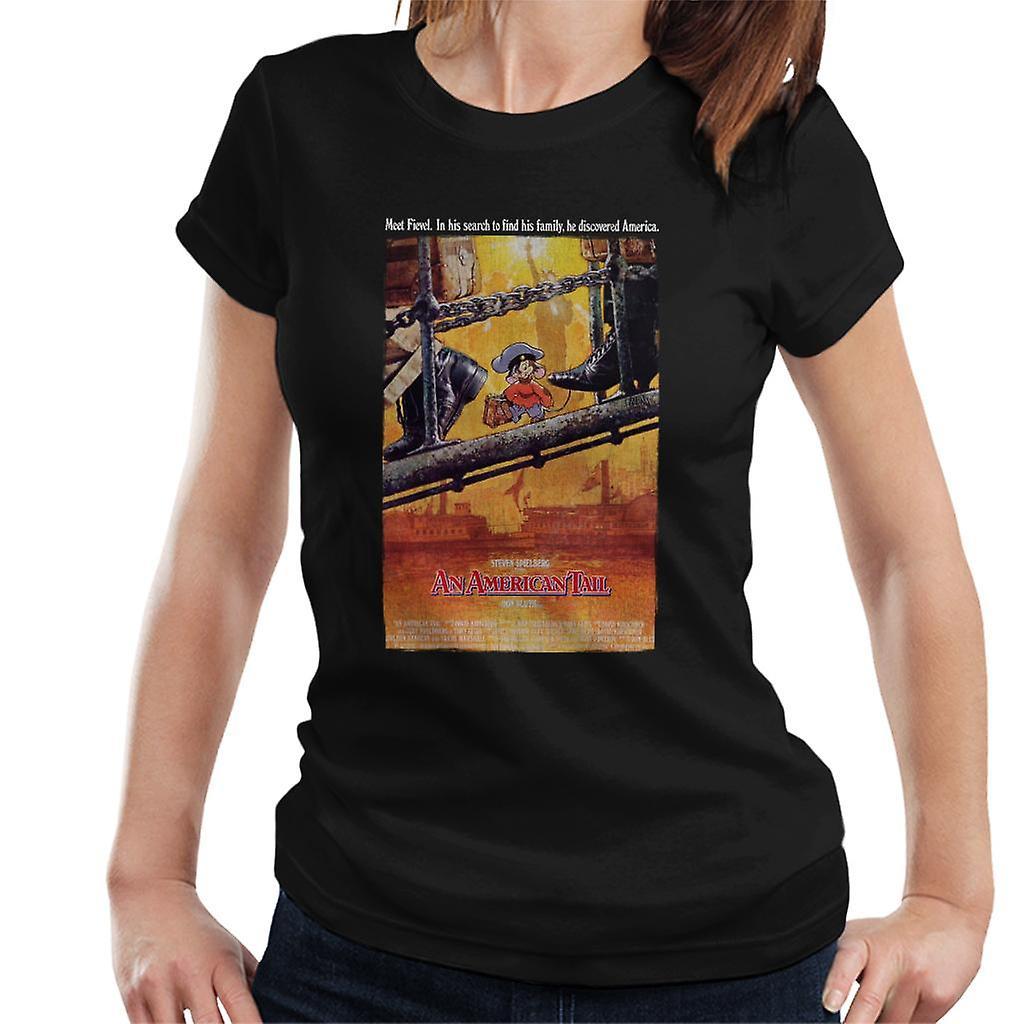 An American Tail Theatrical Poster Women's T-Shirt Black Small