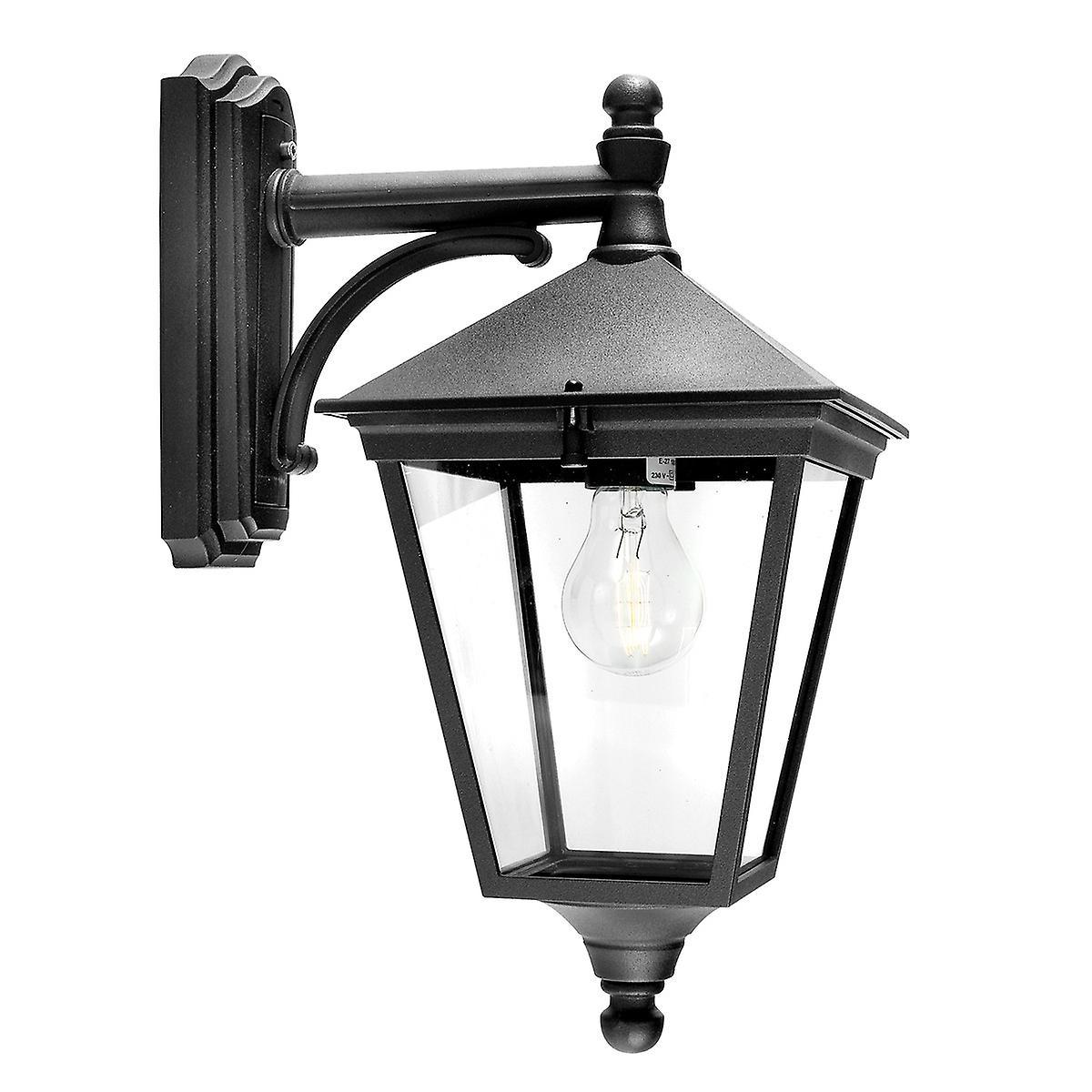 Turin 1 Light Outdoor Wall Lantern Light Black IP54 E27