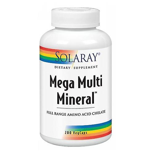 Solaray Mega Multi Mineral, 200 Caps (Pack of 1)