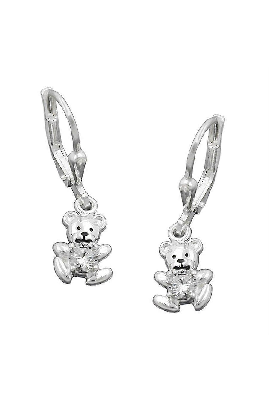 Gallay Leverback Earrings Little Bear With Zirconia Silver 925 - Gl91708