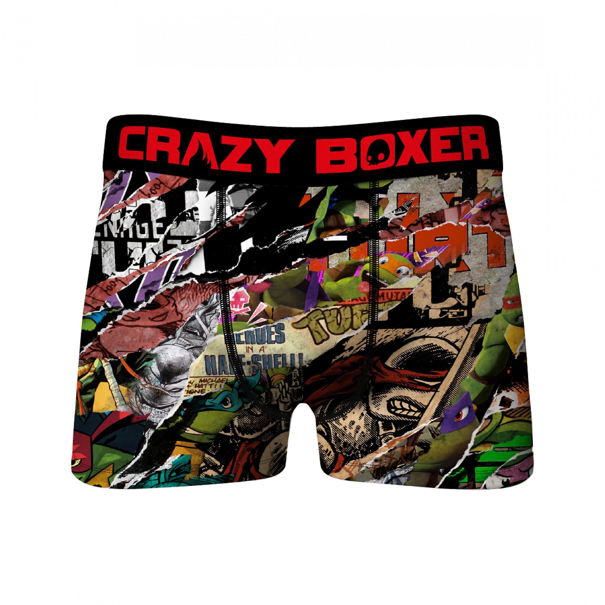 Cartoons Crazy Boxers Teenage Mutant Ninja Turtles Comic Strips Boxer Briefs Multi-Color Medium (32-34)